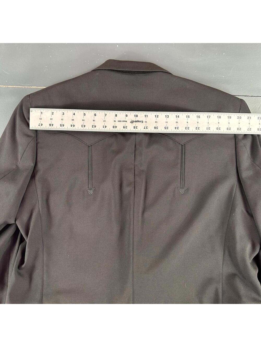 VTG Pagano West Blazer Men 48L Black Tuxedo Tails Bolero Cropped Smiles NWT USA - Picture 8 of 9